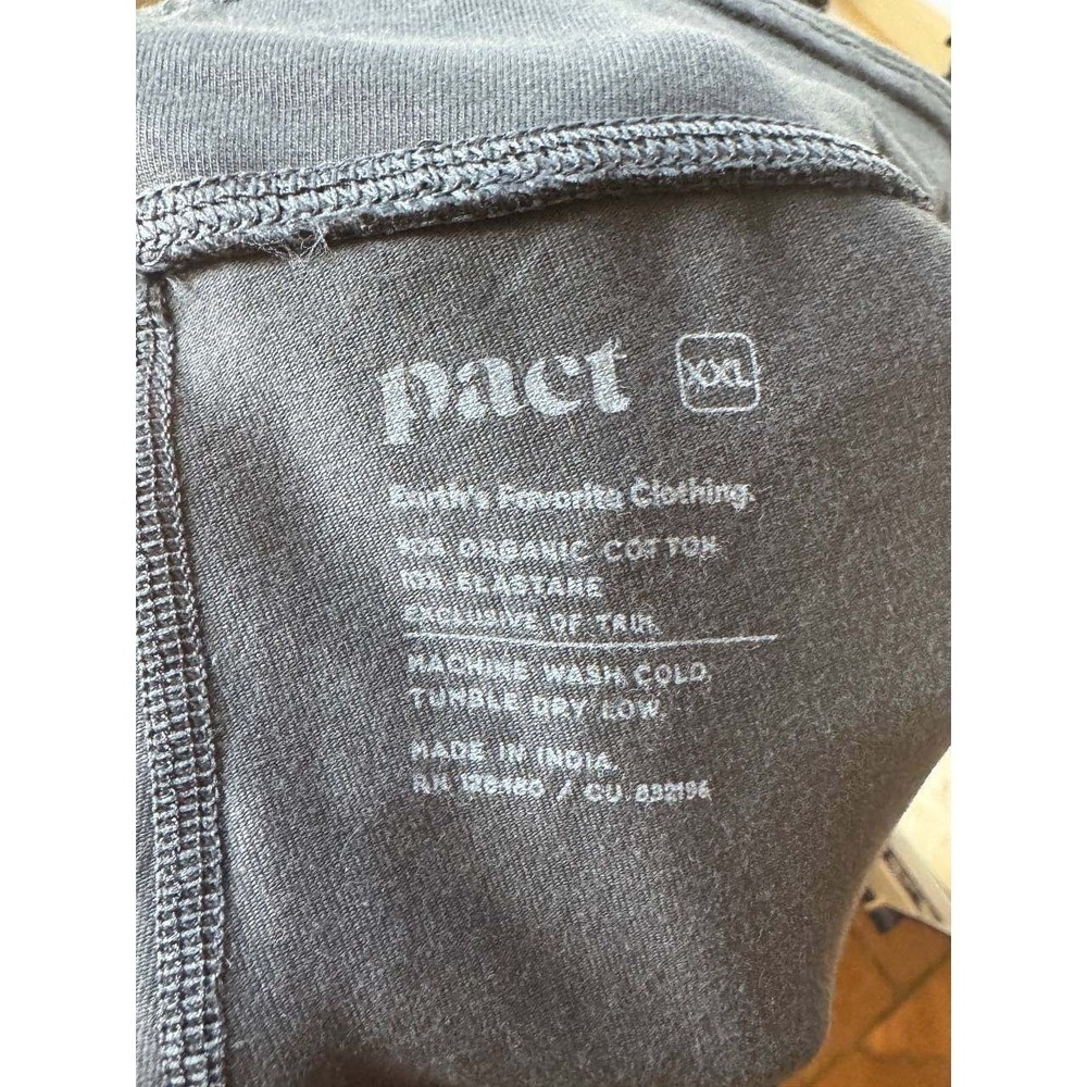 Pact Organic Cotton Leggings XXL High Waist Athleisure Yoga Loungewear Travel - Picture 3 of 3